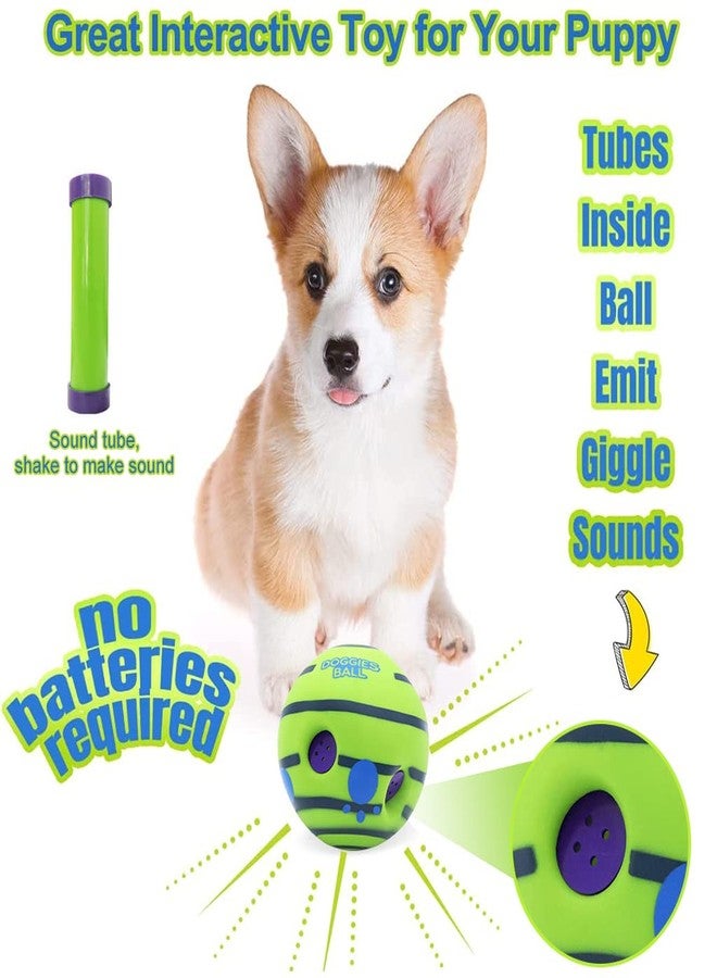 Qpets® Interactive Chew Ball for Dogs Durable PVC Toy with Sound Tubes, 14cm Bounce & Chew Ball for Medium & Large Breeds, Safe Squeaky Toy for Exercise, Play & Dental Health - Image 2